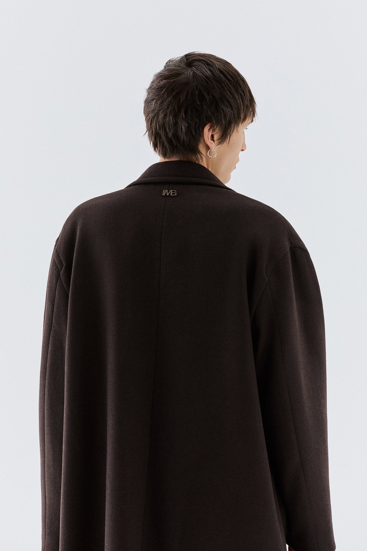 Cappotto in lana oversize - Moro