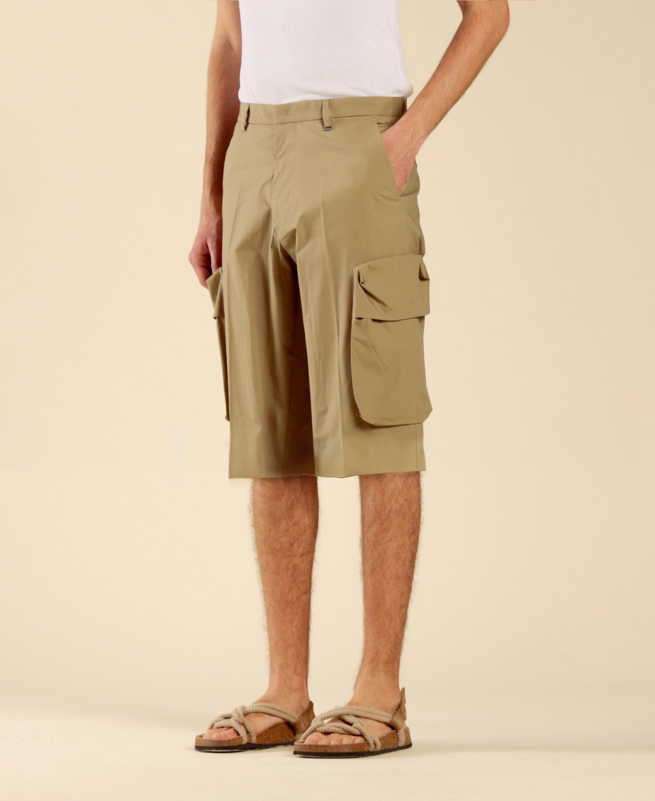 Bermuda cargo in cotone - Verde