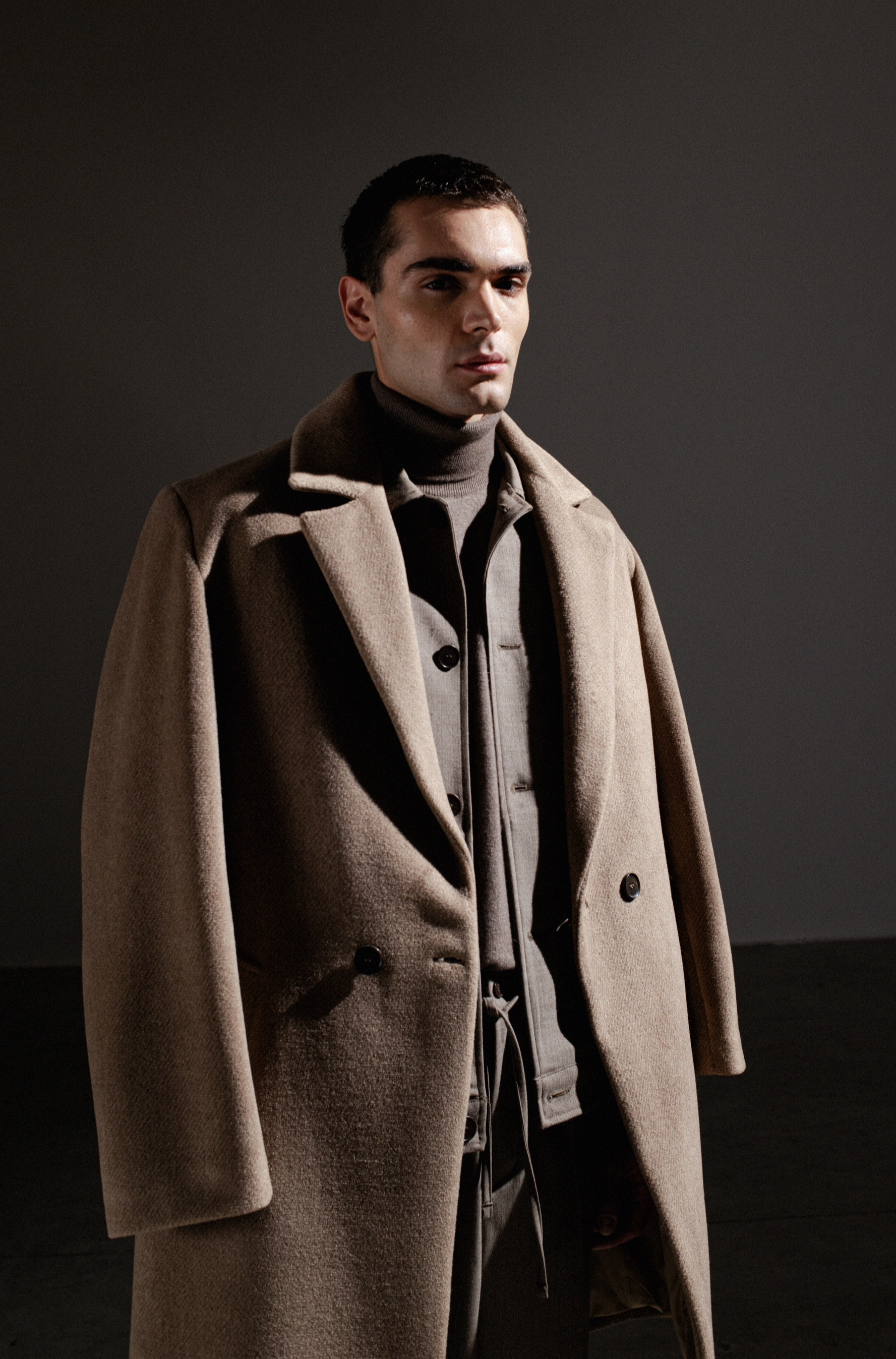 Manteau coupe oversize - Beige