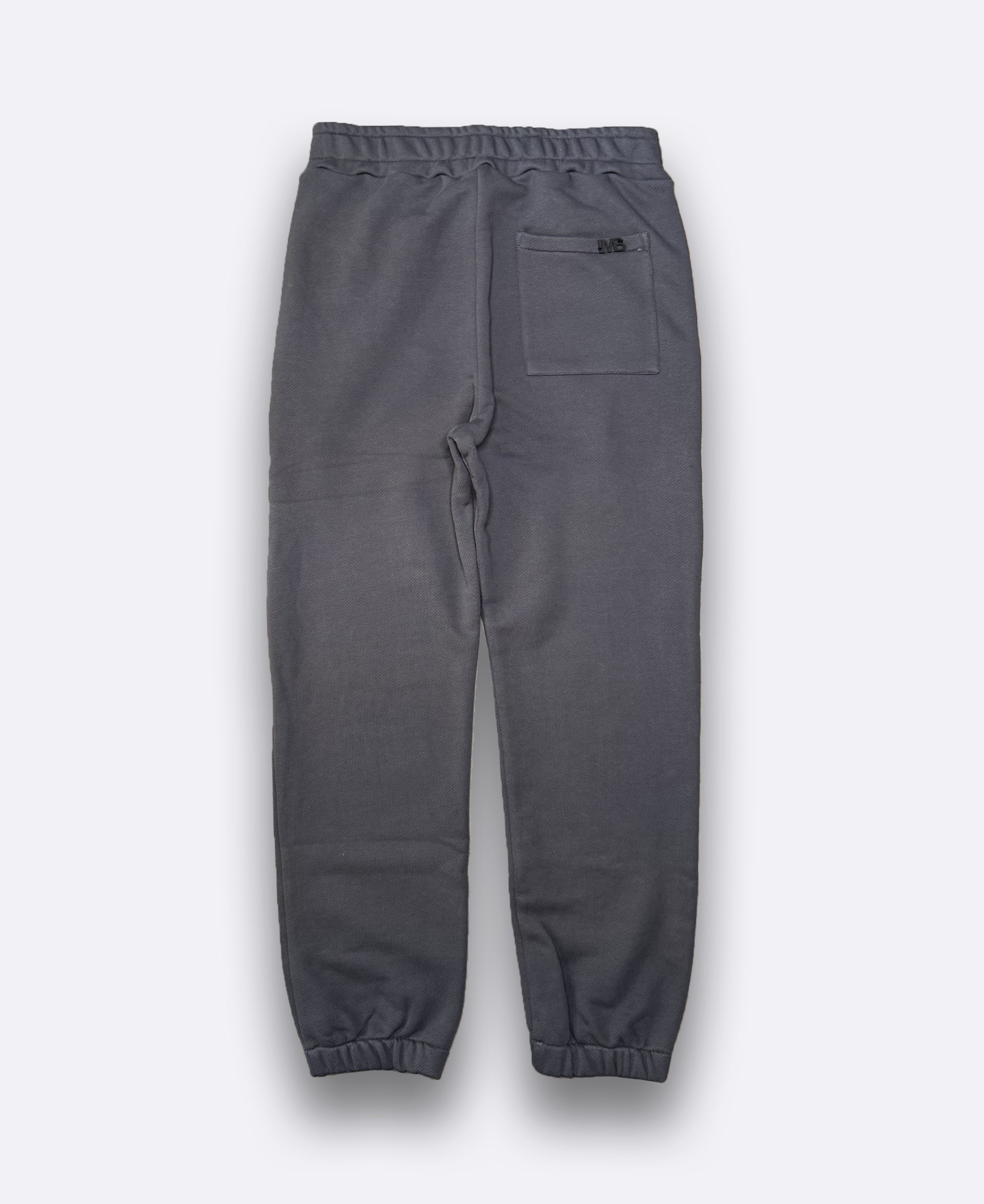 Pantaloni in felpa di cotone elastico al fondo - Piombo