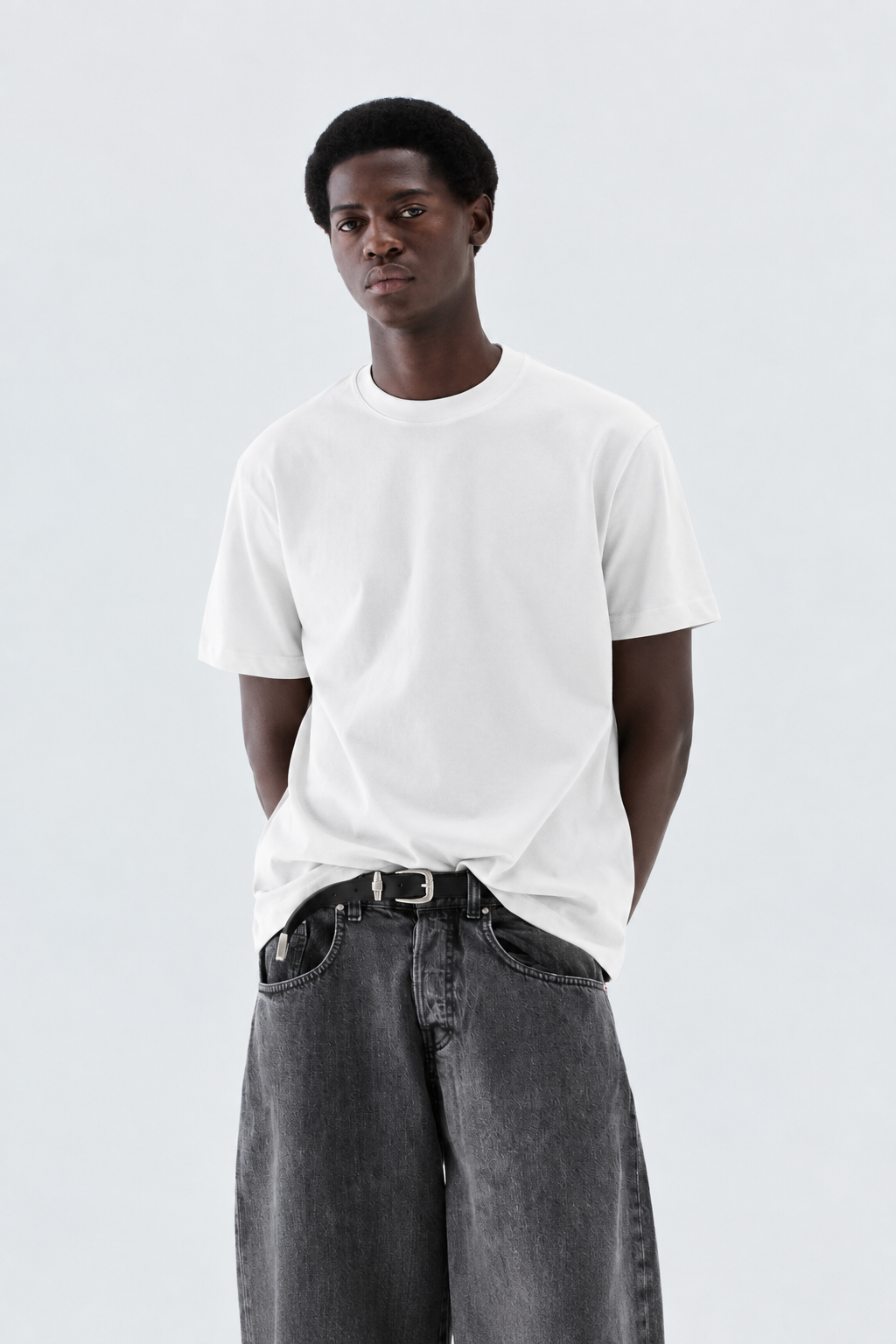T-shirt regolare in cotone - Off white