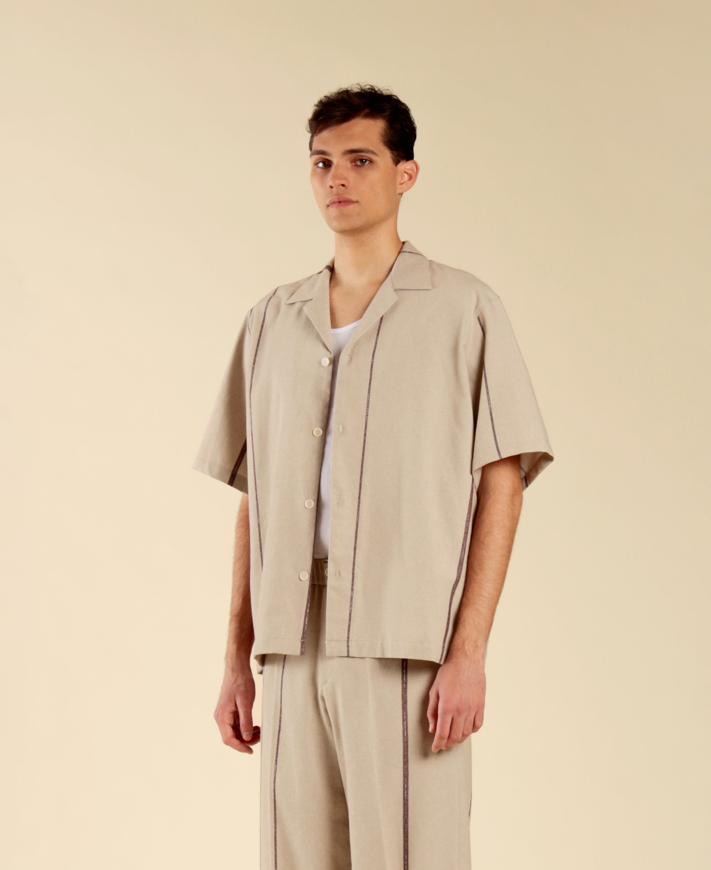Camicia in cotone a righe