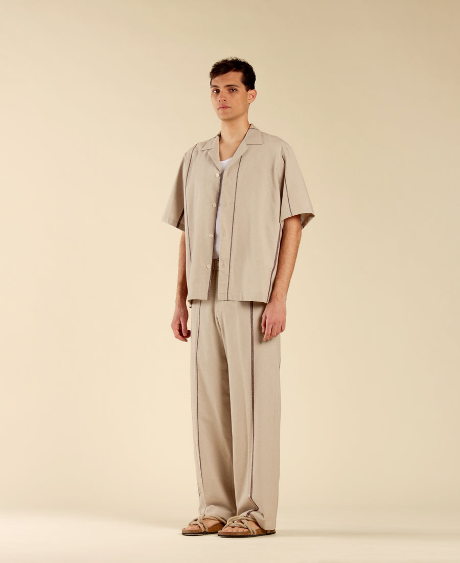 Camicia in cotone a righe