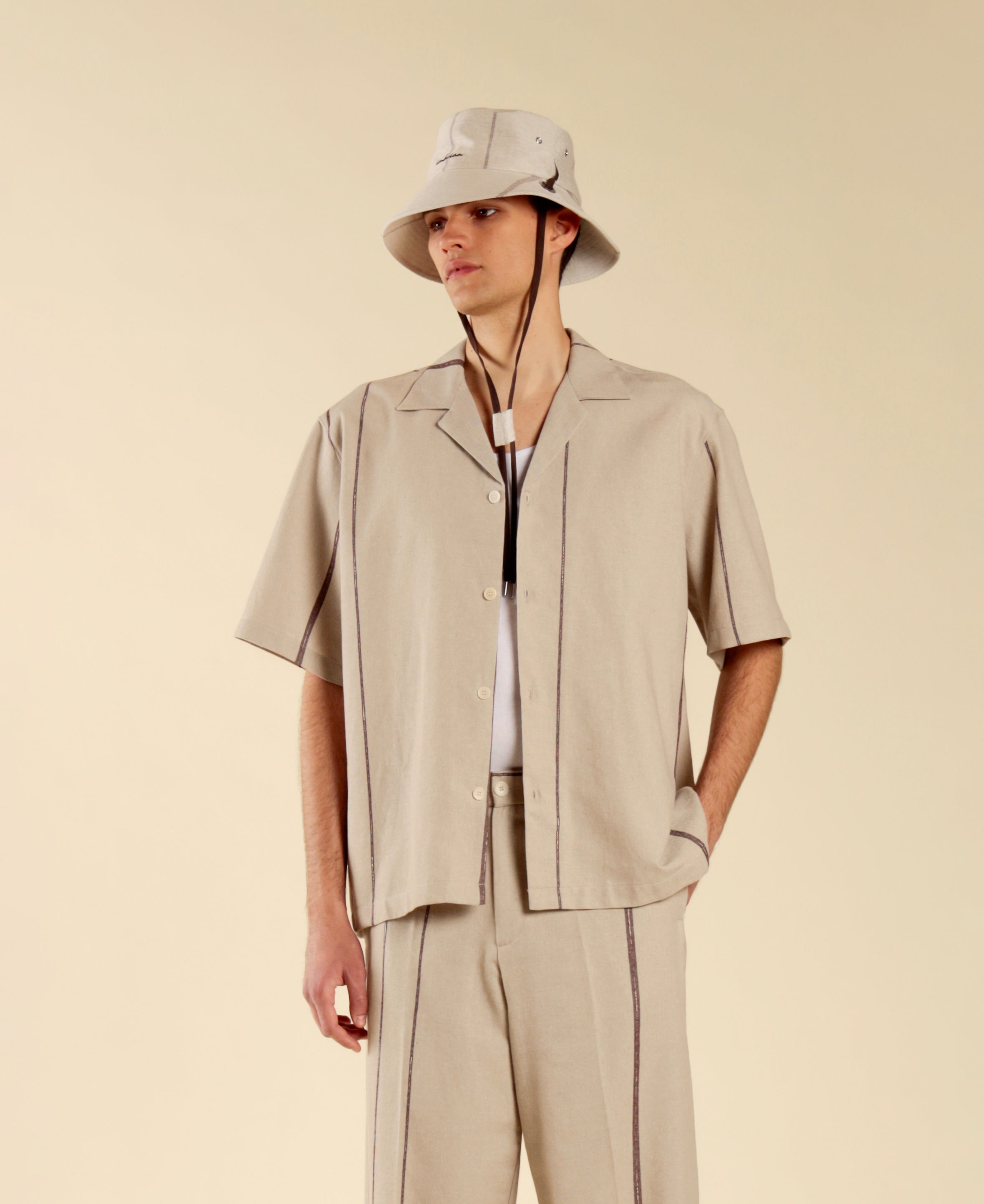 Camicia in cotone a righe