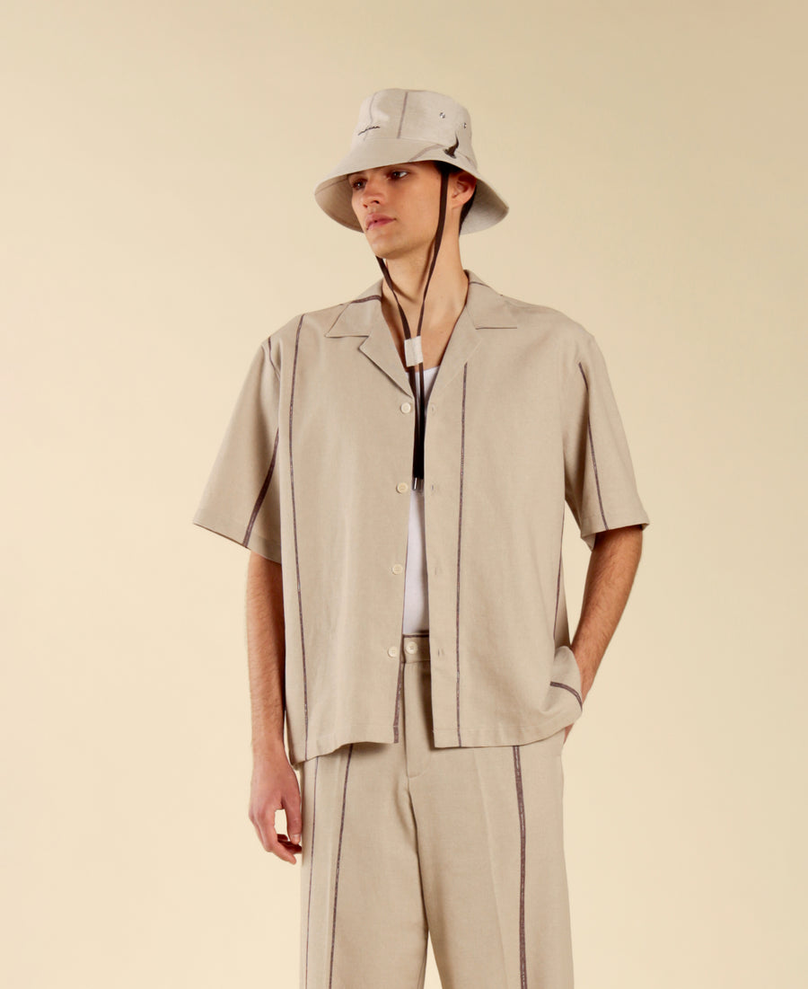 Camicia in cotone a righe