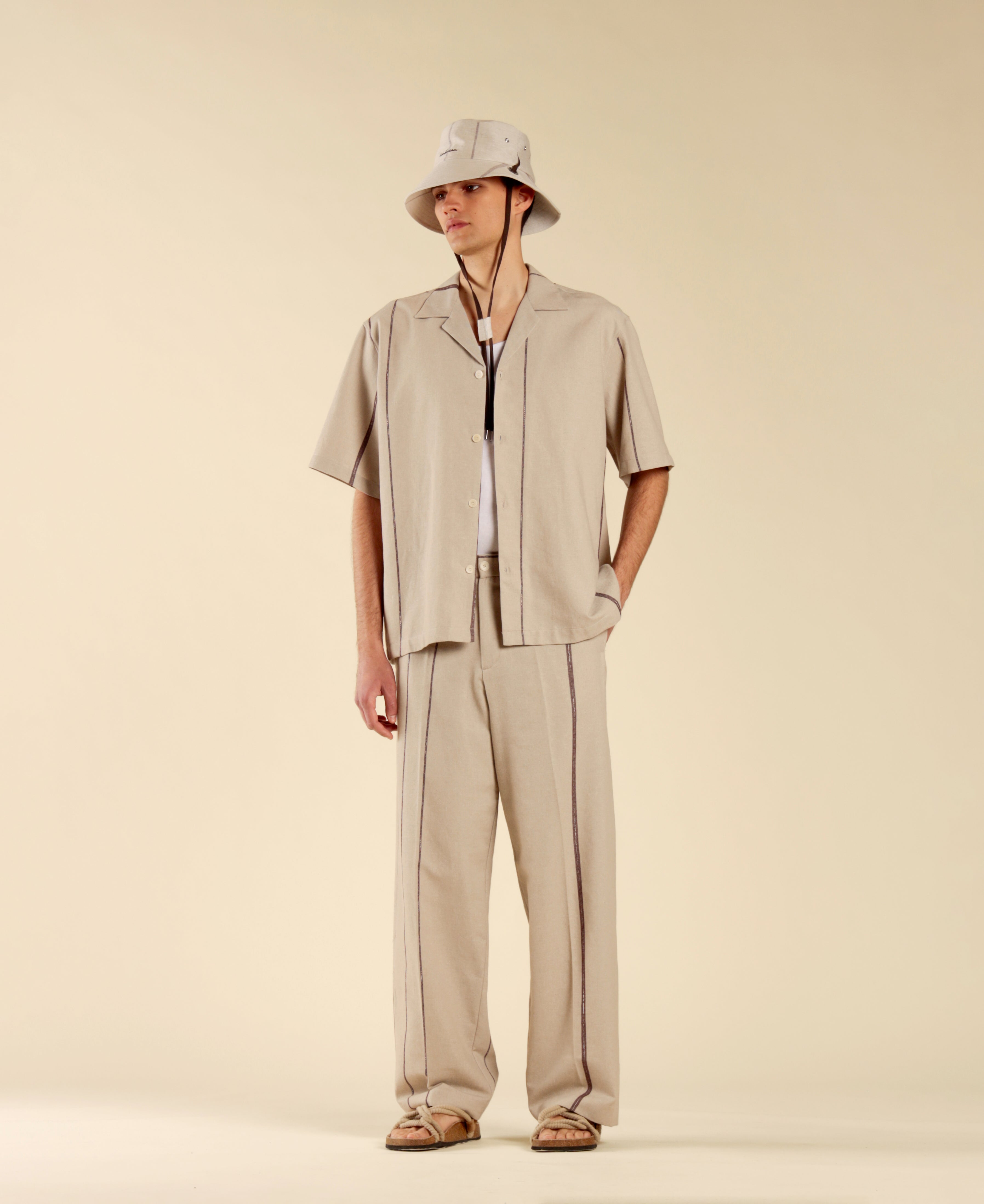 Camicia in cotone a righe