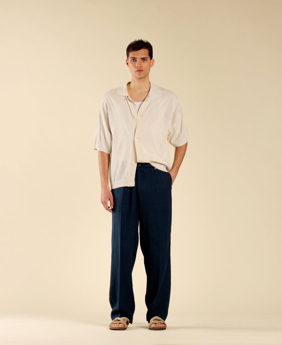 Cardigan in maglia di cotone - Cenere