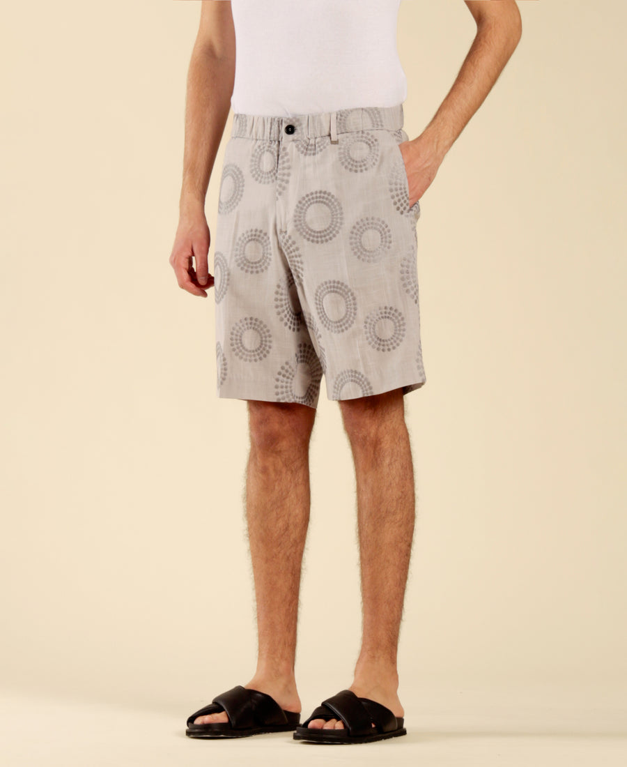 Bermuda jacquard elastico in vita