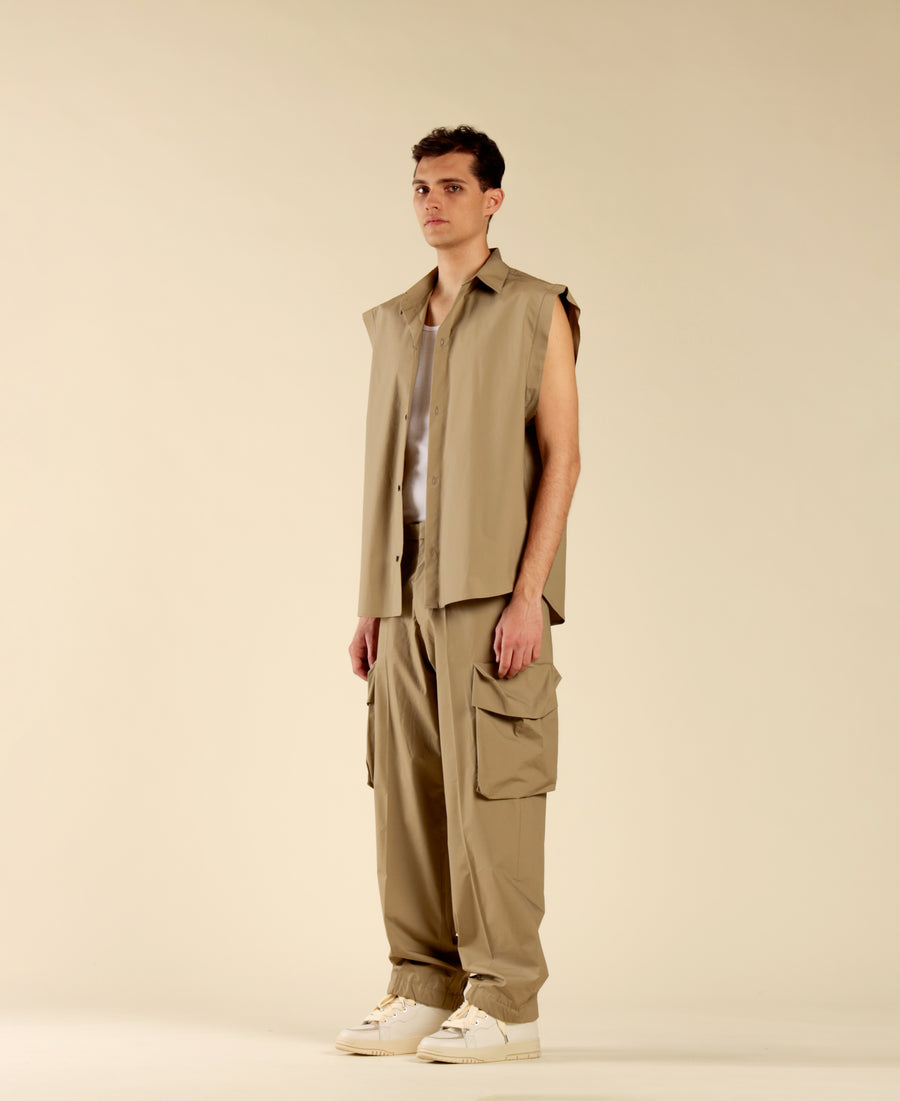 Pantalone cargo in cotone - Verde