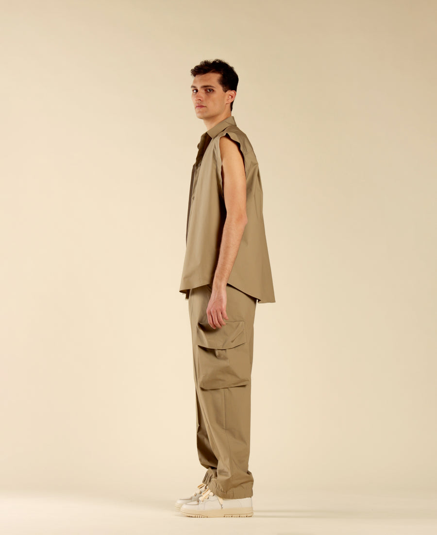 Pantalone cargo in cotone - Verde