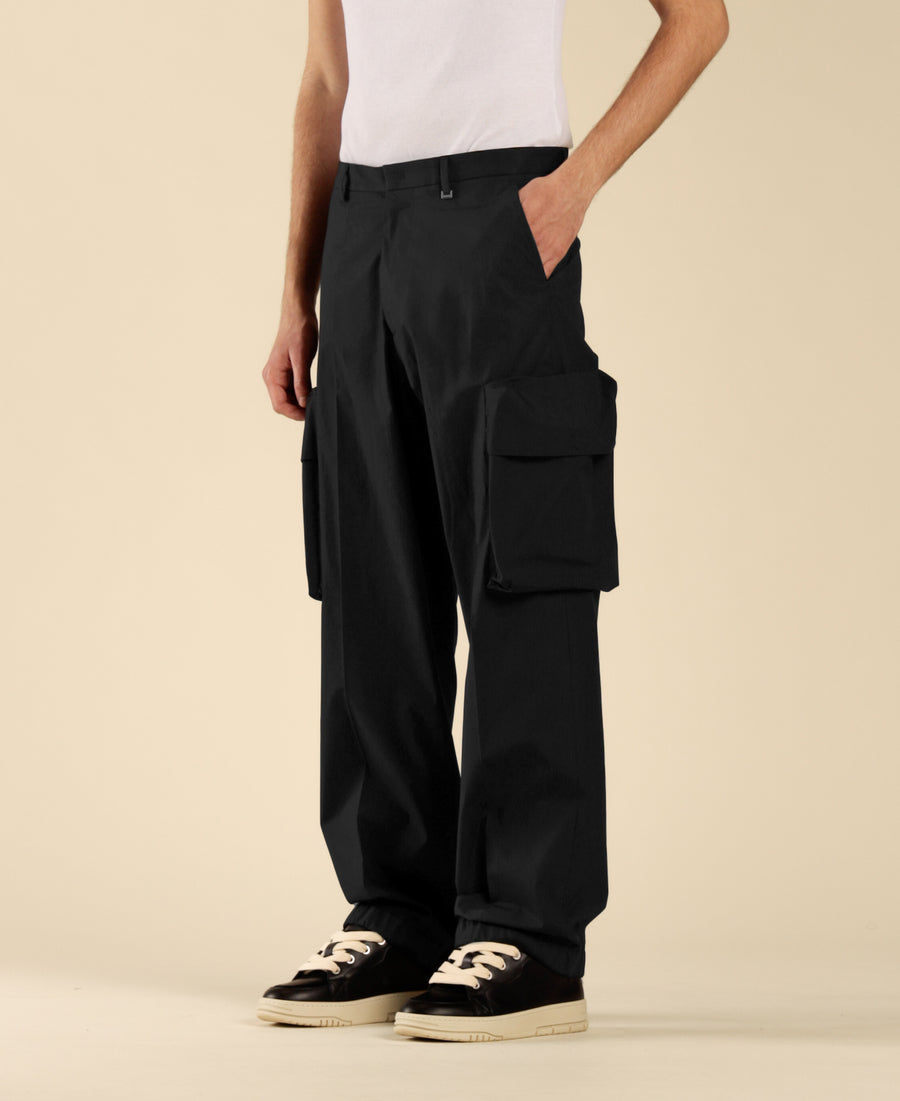 Pantalone cargo in cotone - Nero