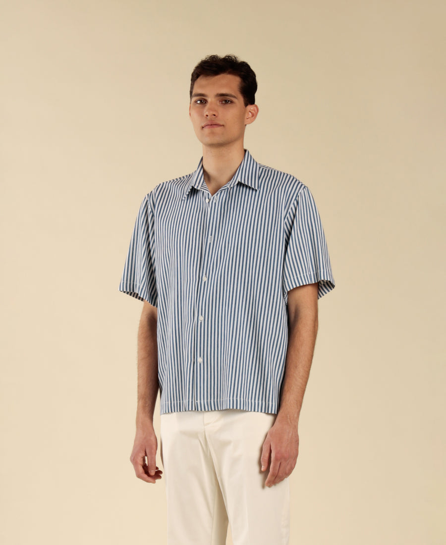 Camicia a righe in cotone