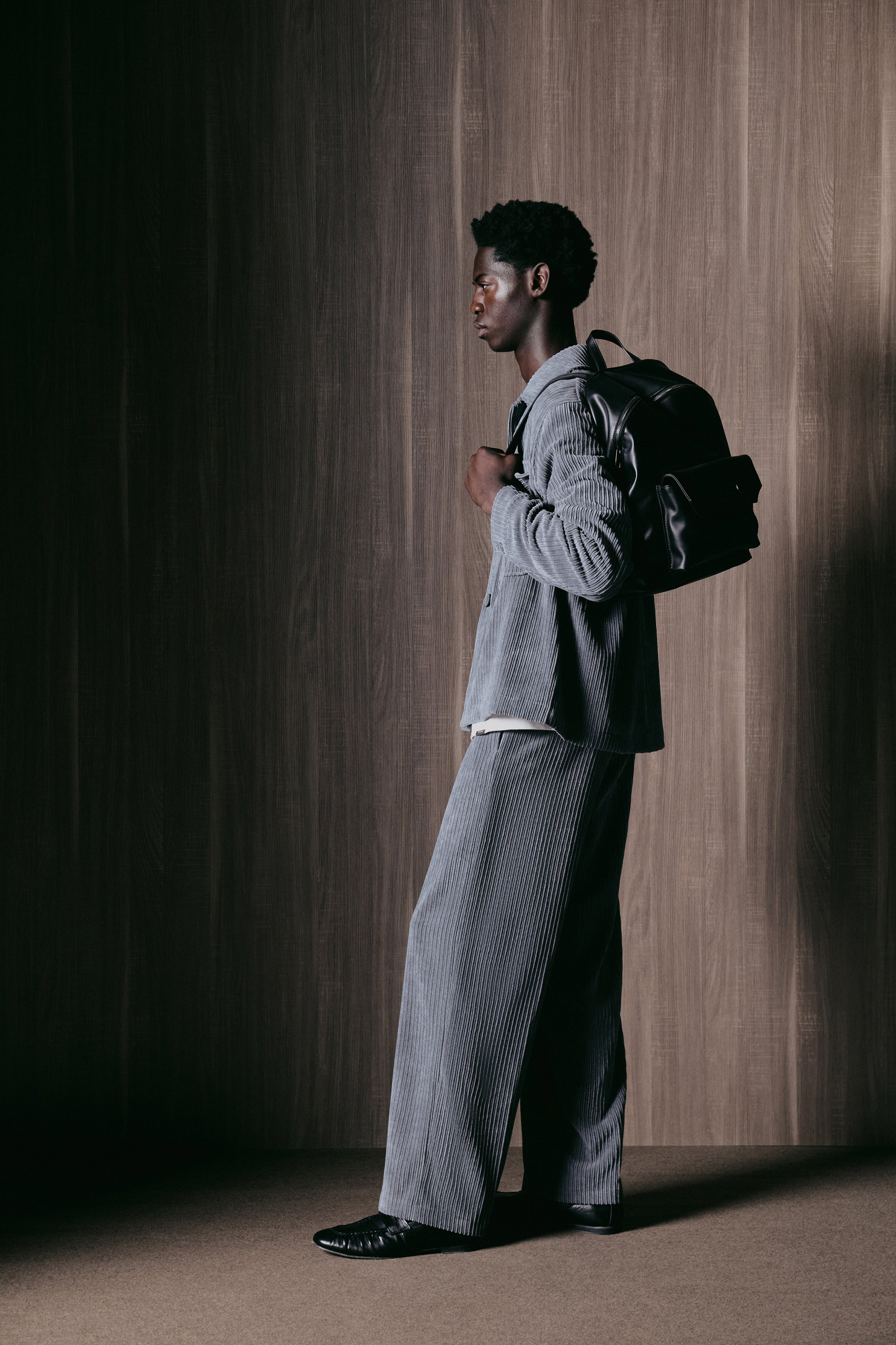 Pantaloni effetto velluto a coste