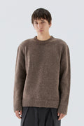 Maglia girocollo misto lana - Taupe