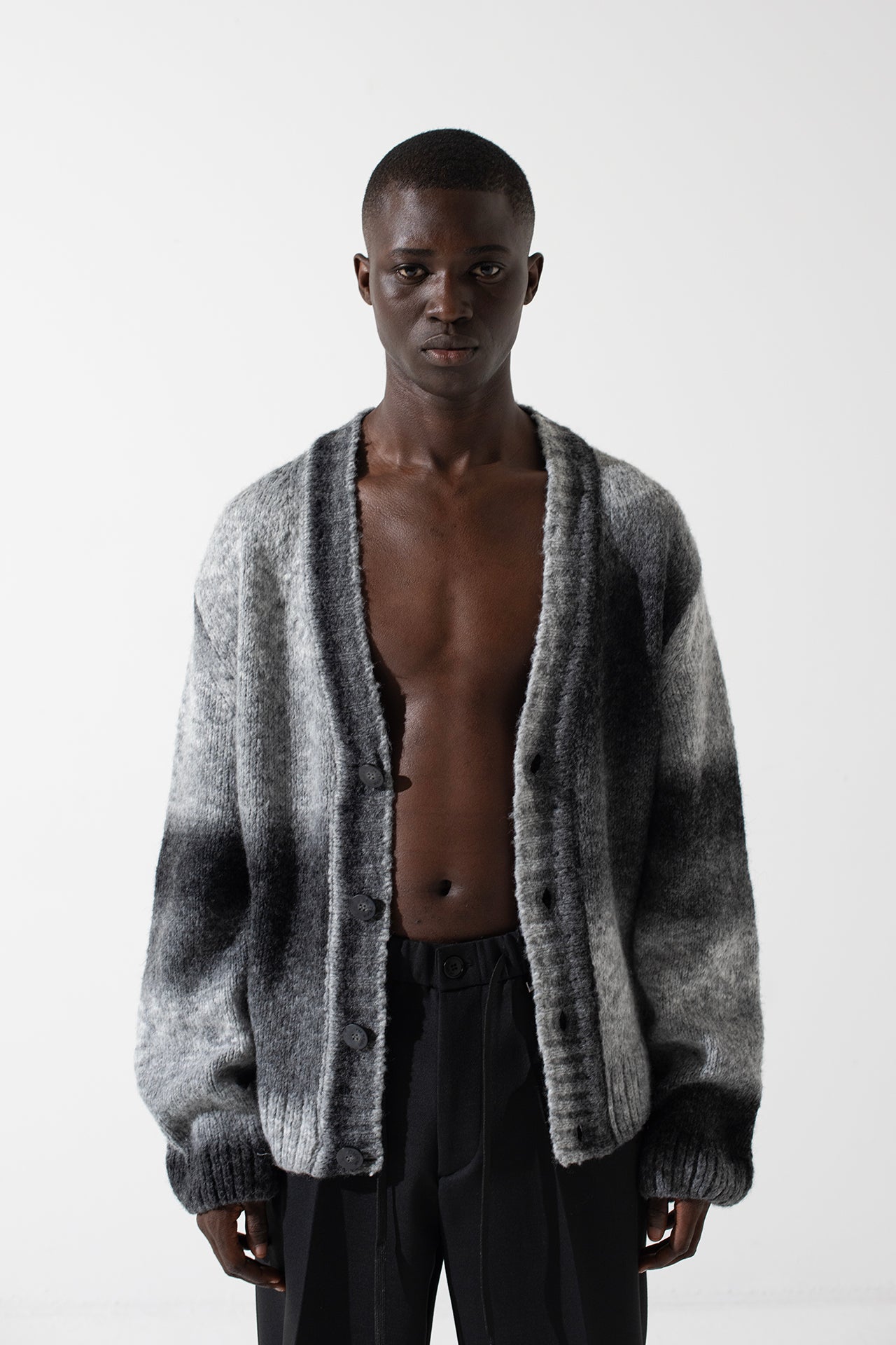 Gilet en laine à motifs tie-dye