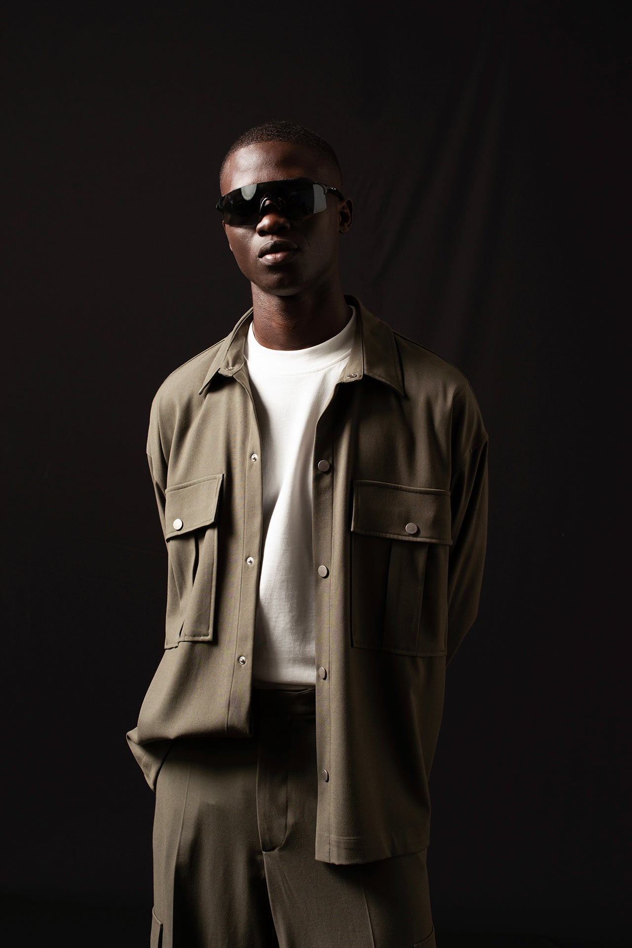 Chemise à poches - Verte