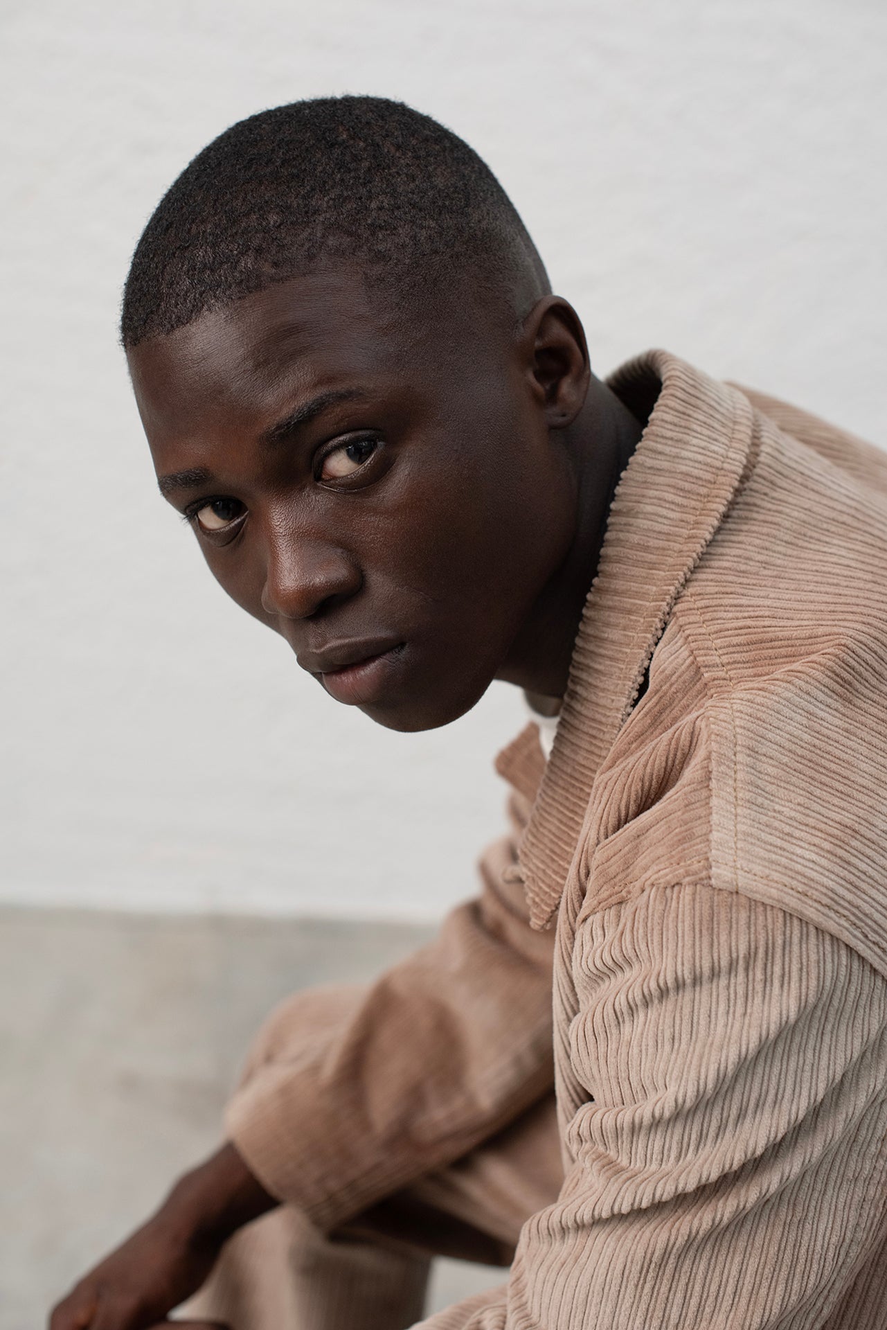 veste chemise en velours côtelé de coton