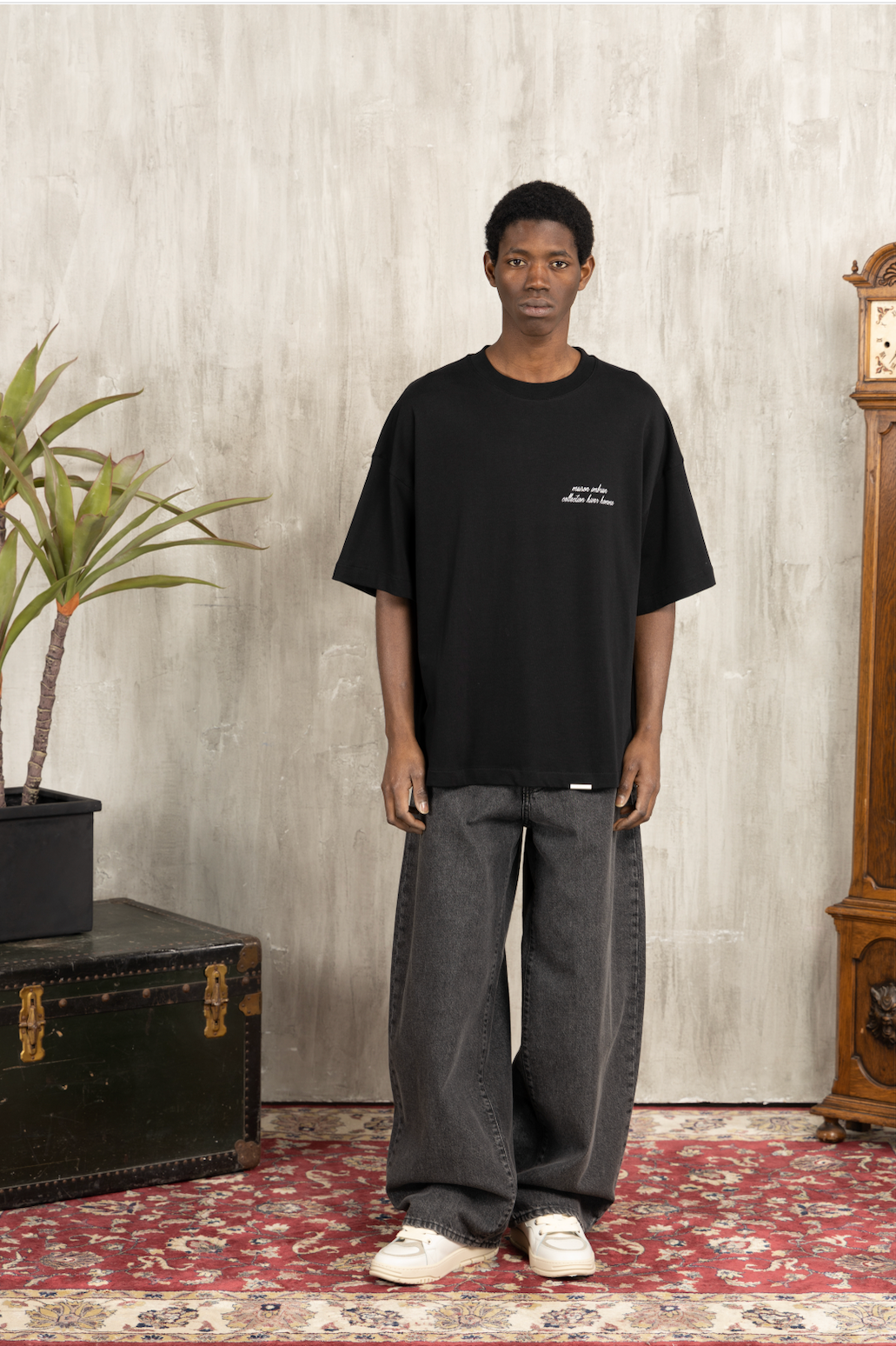 T-shirt in jersey oversize - Nero
