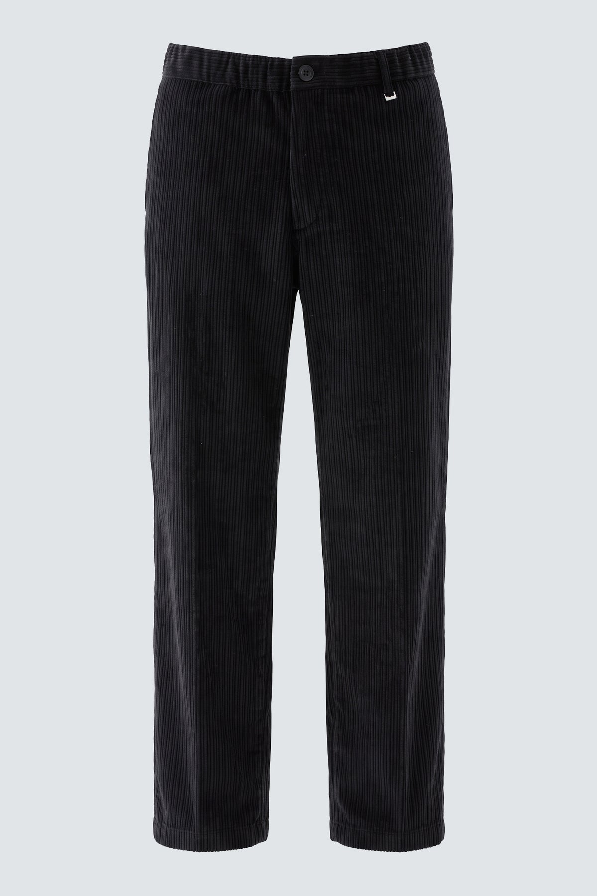 Pantaloni effetto velluto a coste - Nero