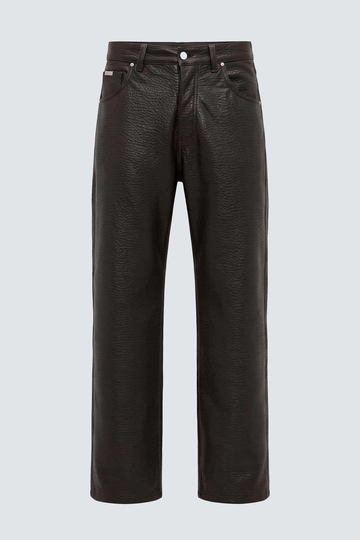 Pantaloni ampi effetto pelle