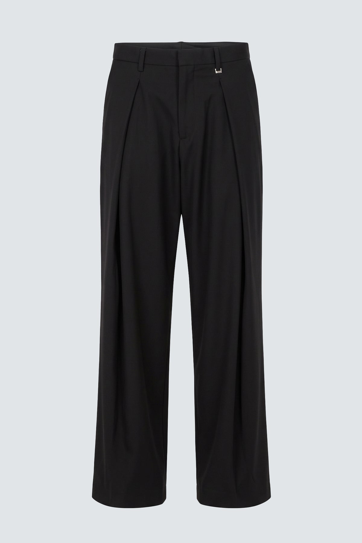 Pantaloni larghi con pinces avanti - Nero
