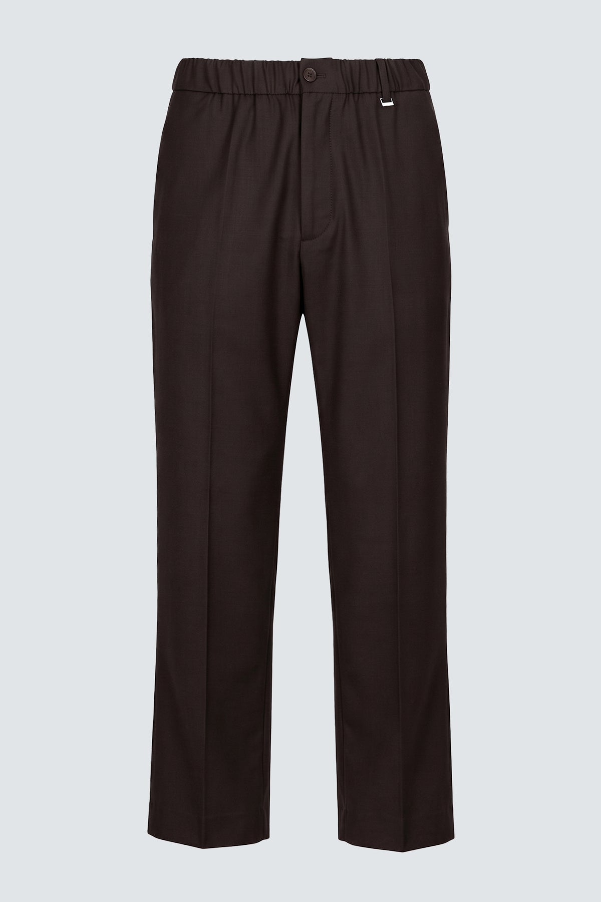 Pantaloni dritti con elastico - Moro
