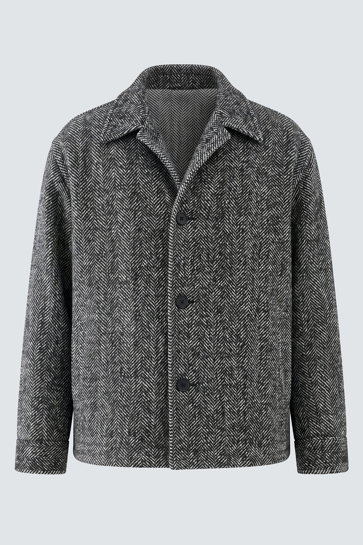 Cappotto corto spigato oversize