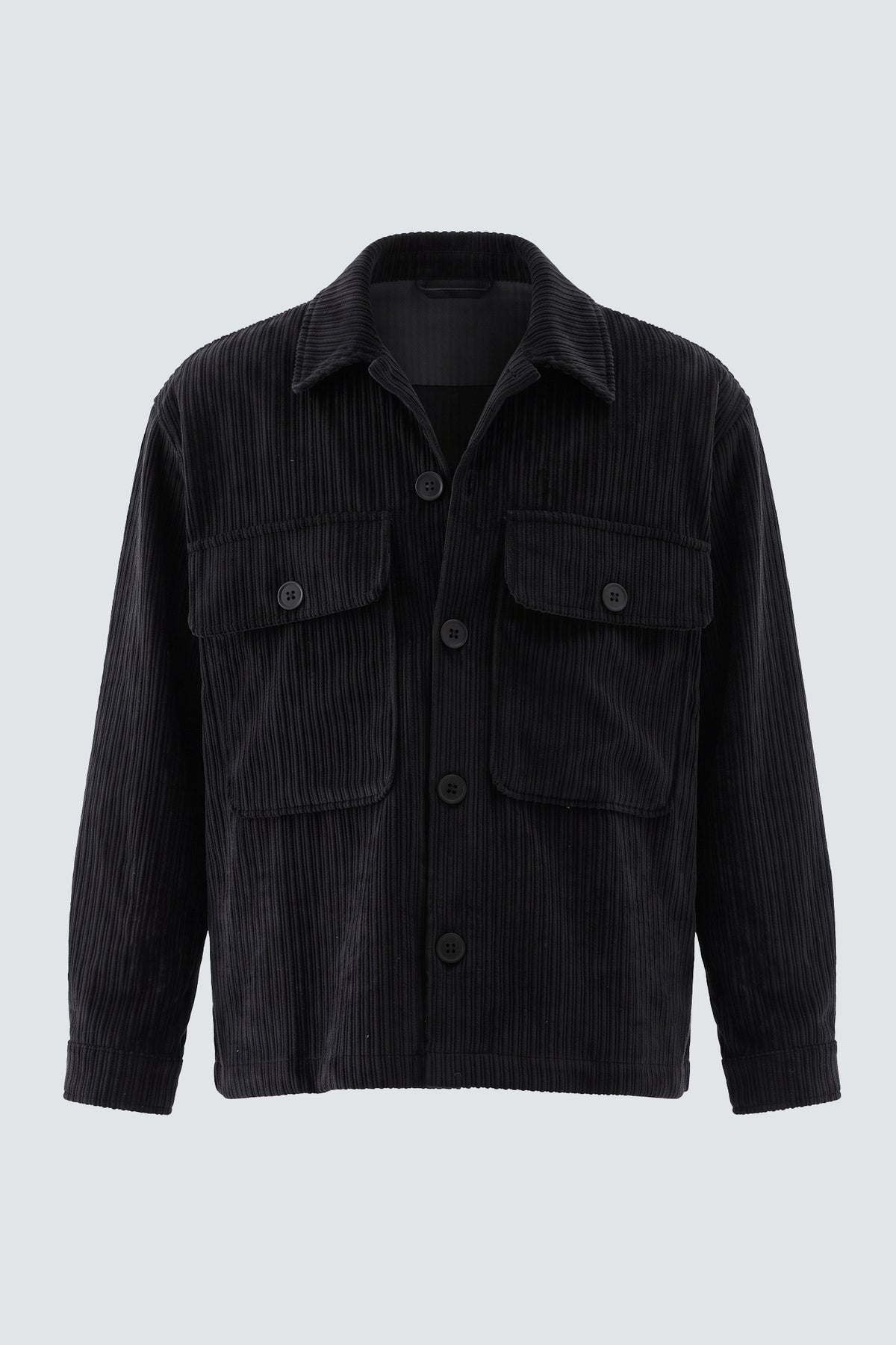 Camicia effetto velluto a coste - Nero