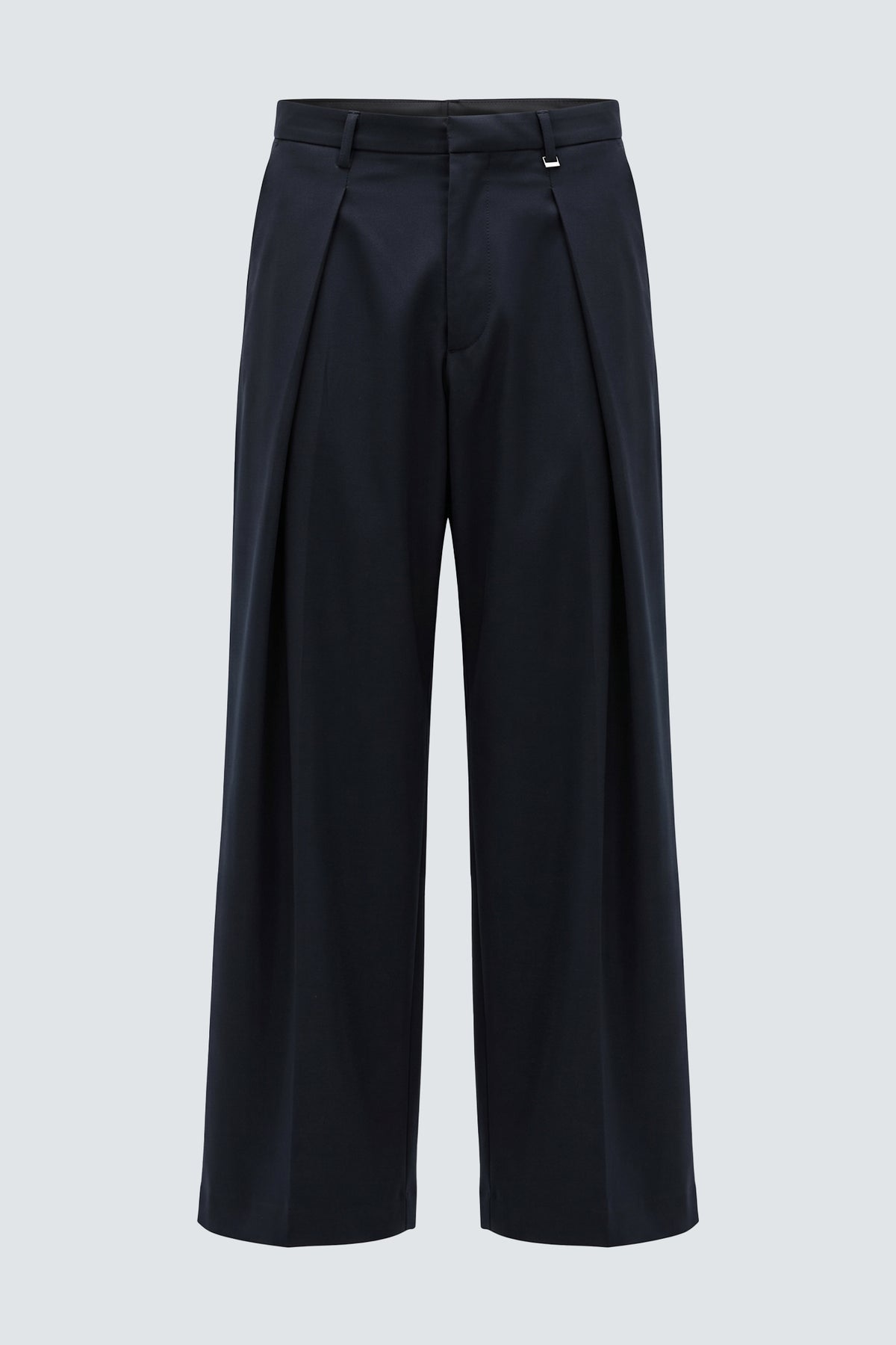 Pantaloni larghi con pinces avanti - Blu