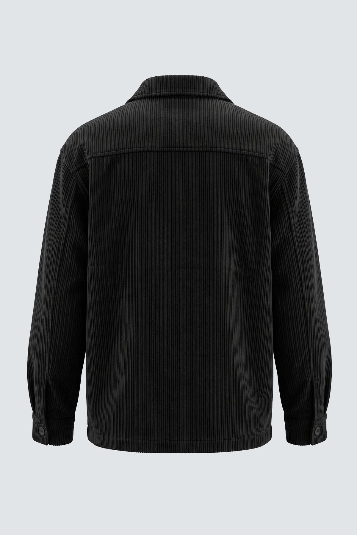 Camicia effetto velluto a coste - Nero