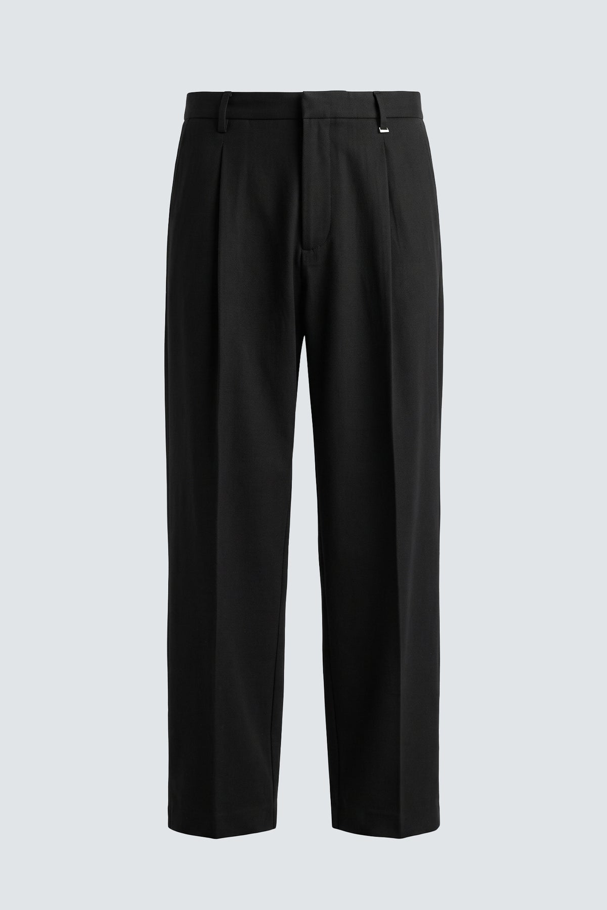 Pantaloni gamba dritta in lana - Nero
