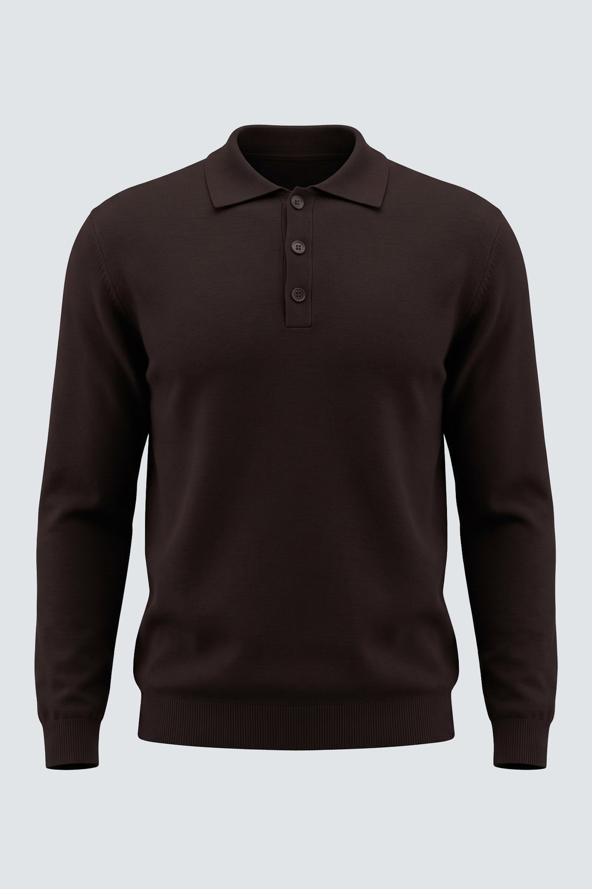 Polo in maglia rasata - Moro