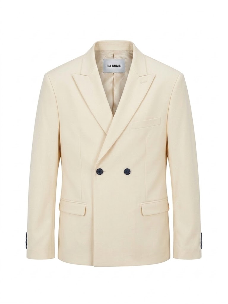 Veste à simple boutonnage et col à revers en viscose mélangée - Ice