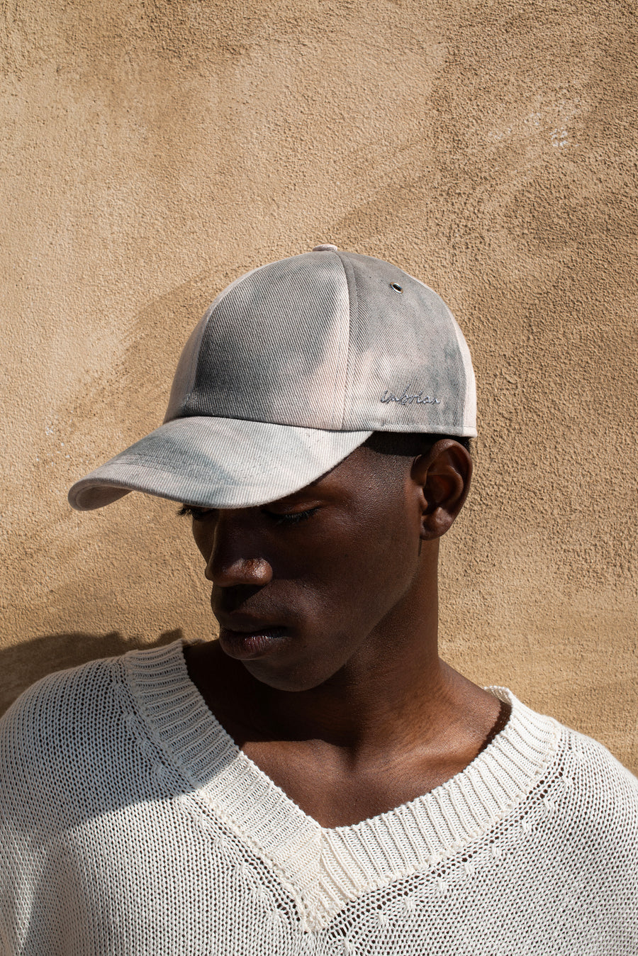 Cappello da baseball in denim effetto maltinto