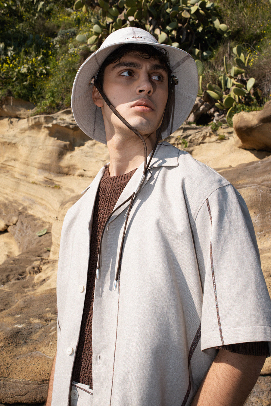 Cappello bucket in misto cotone