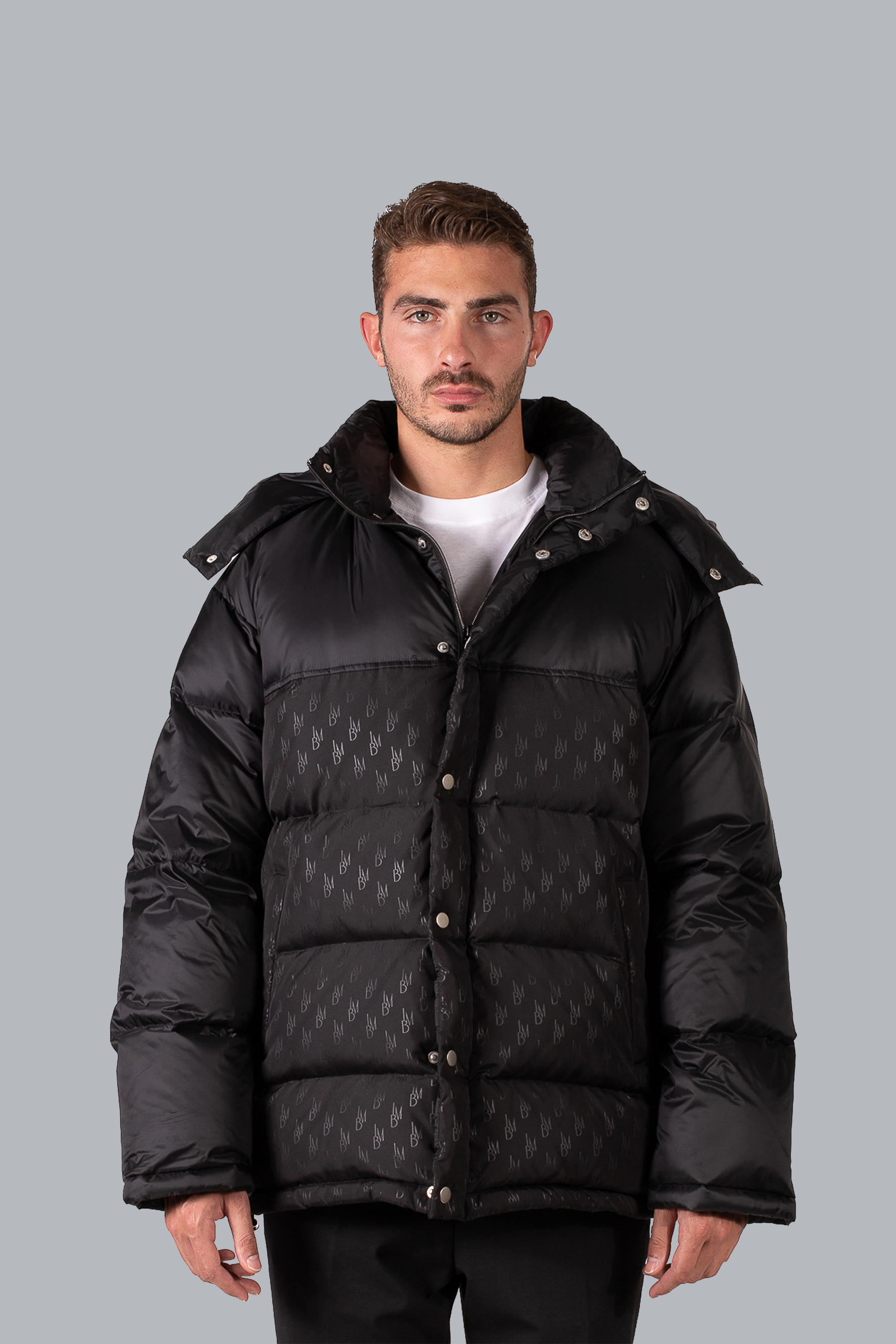 Doudoune entièrement en nylon - Noire