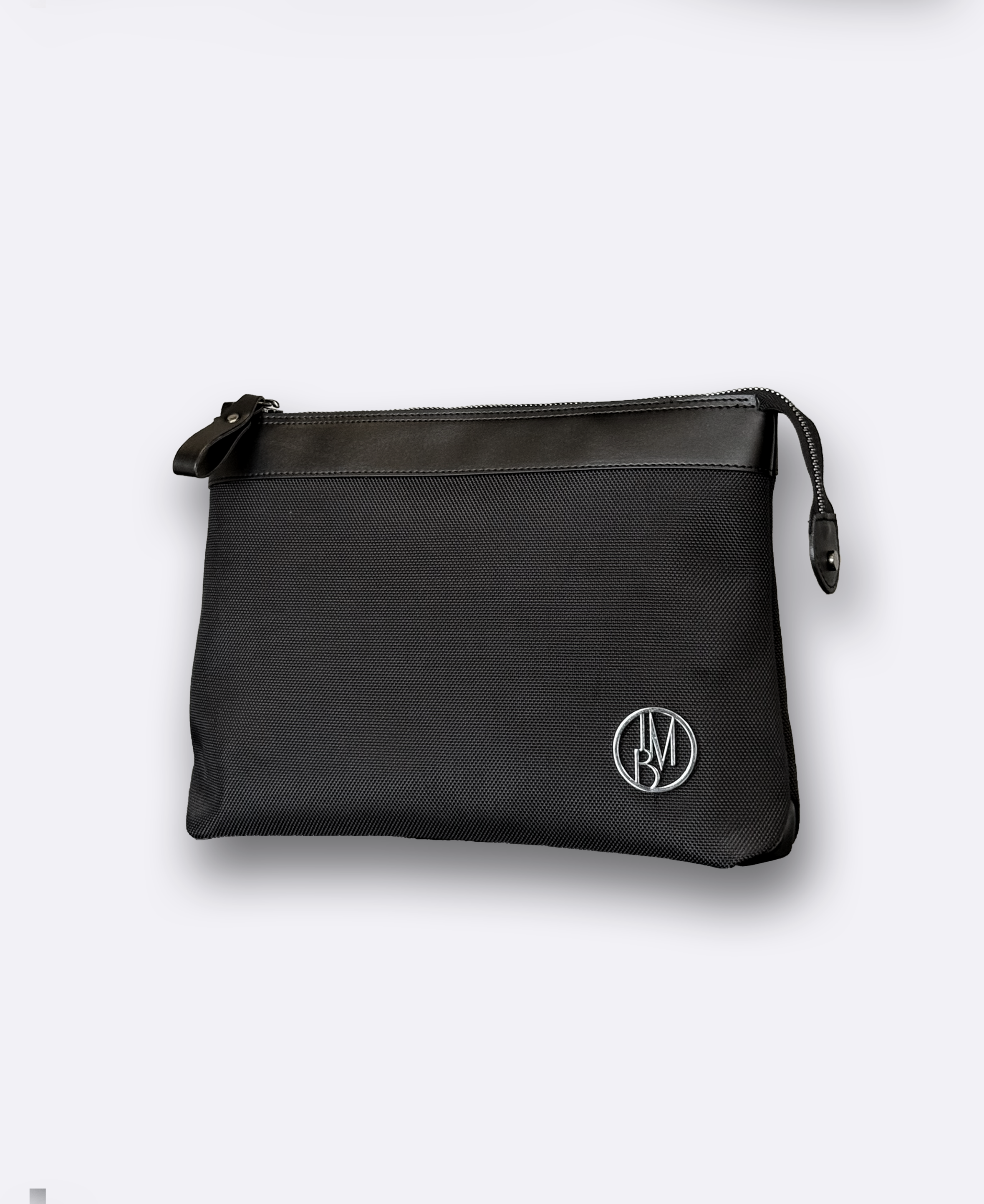 Black mesh clutch bag