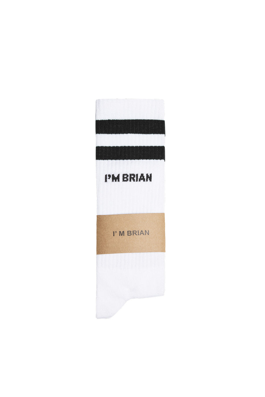 Ribbed socks with black bands