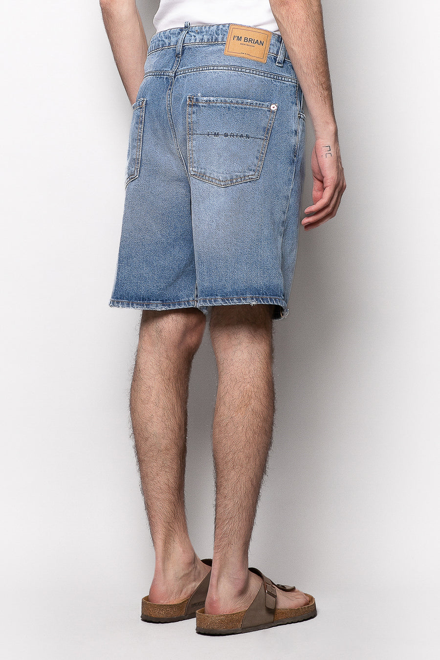 Bermuda 5-tasche lavaggio chiaro in denim